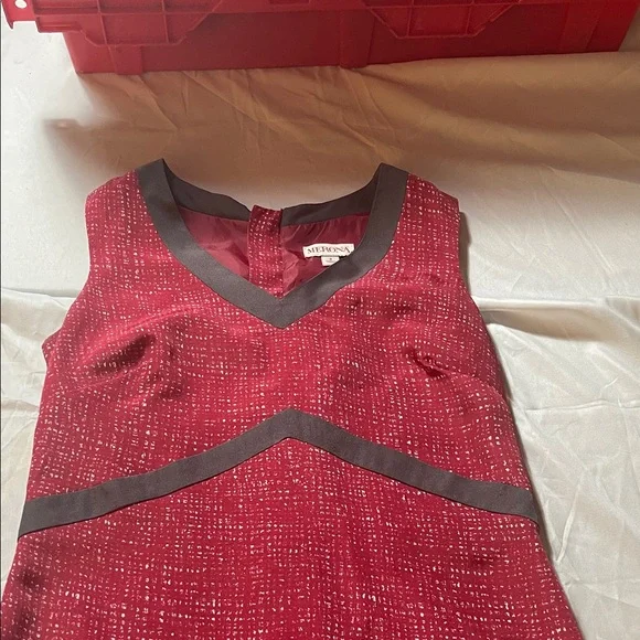 Merona Red and Gray Sleeveless Dress - Picture 3 of 16